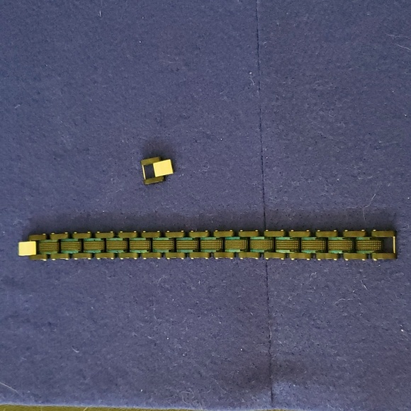 Lynx Stainless Steel Men's Braclet Black/Blue with 1 extension link - Picture 3 of 3